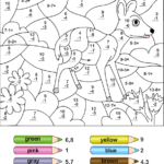 Subtract And Color According To Given Color Key Worksheet Turtle Diary