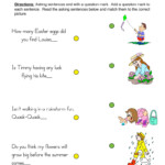 Telling And Asking Sentences Worksheet First Grade Complete In Plete