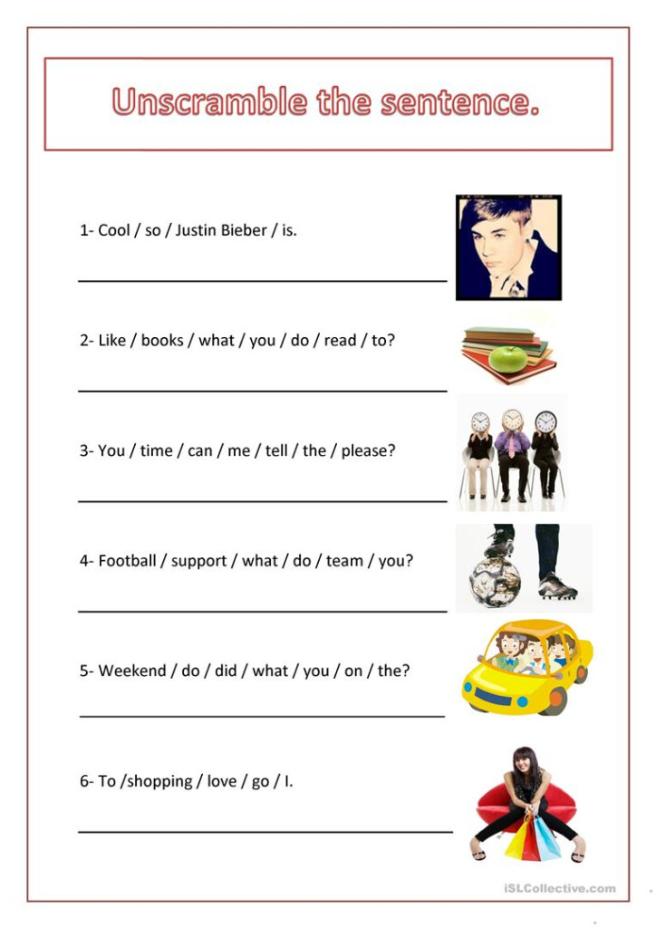 Unscramble The Sentence Worksheet Free ESL Printable Worksheets Made 