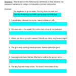 Using Coordinating Conjunctions In Compound Sentences Worksheet