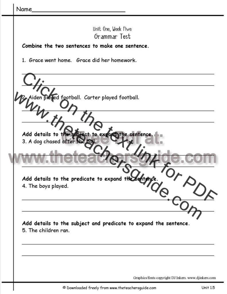 Wonders Second Grade Unit One Week Five Printouts