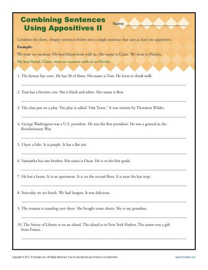 20 Combining Sentences Worksheet 3rd Grade Desalas Template