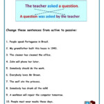 Active Passive Voice Worksheet