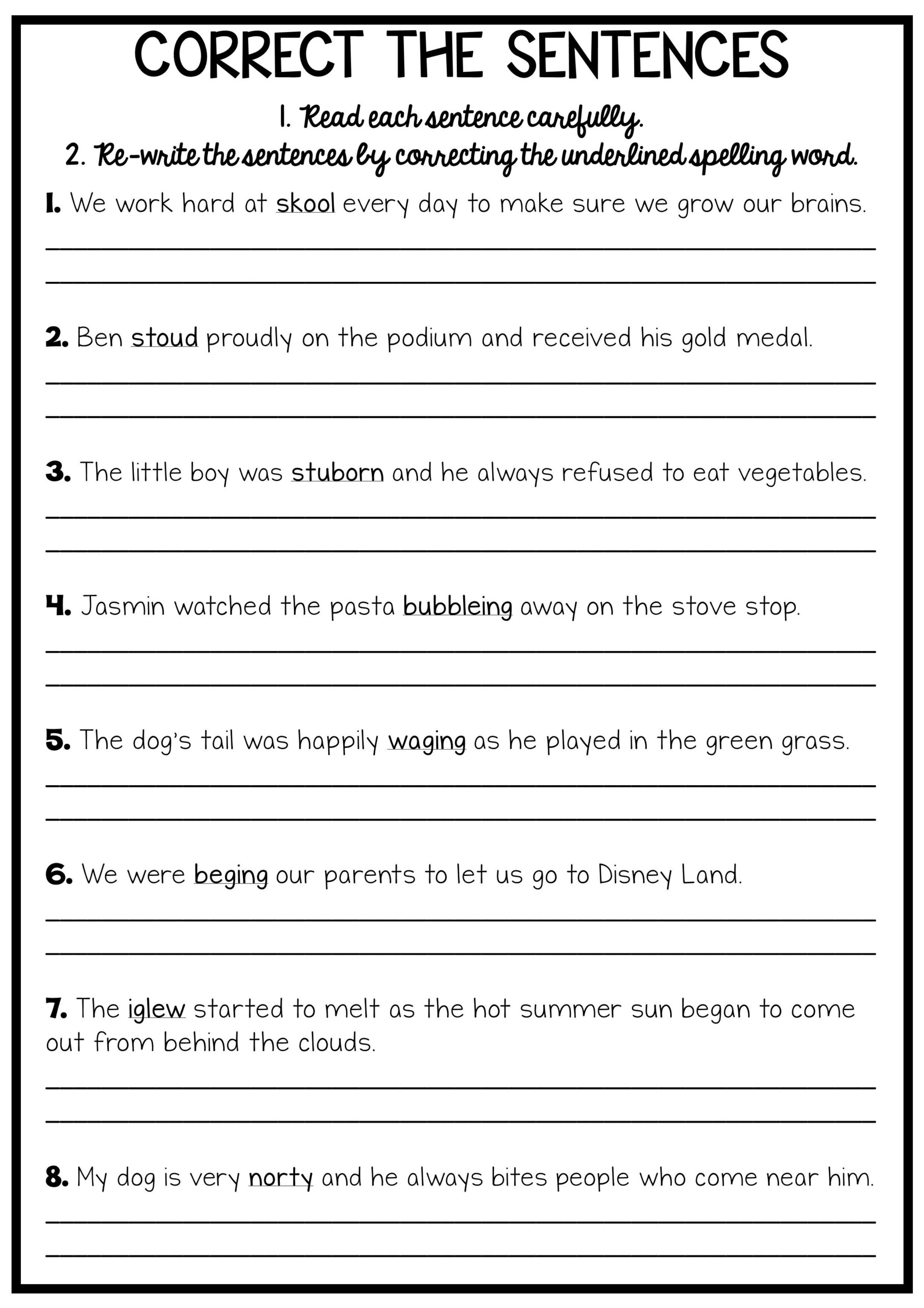 Capitalization And Punctuation Practice