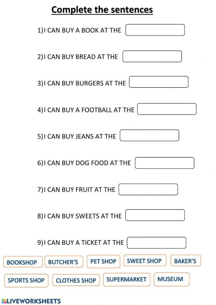 Complete The Sentences