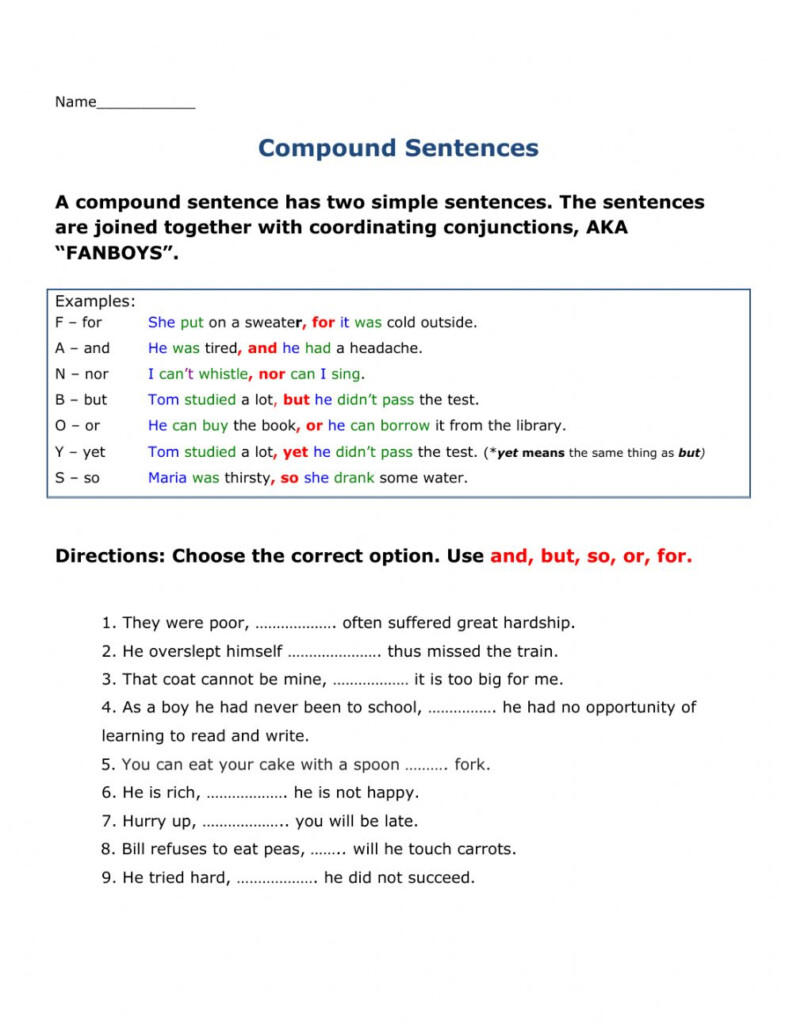 Compound Sentences