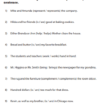 Compound Subjects And Verb Agreement Worksheet