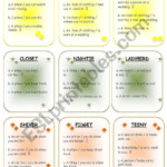 Defining Relative Clause Game ESL Worksheet By Rebs Relative