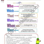 DEFINING RELATIVE CLAUSES ESL Worksheet By Mariaah
