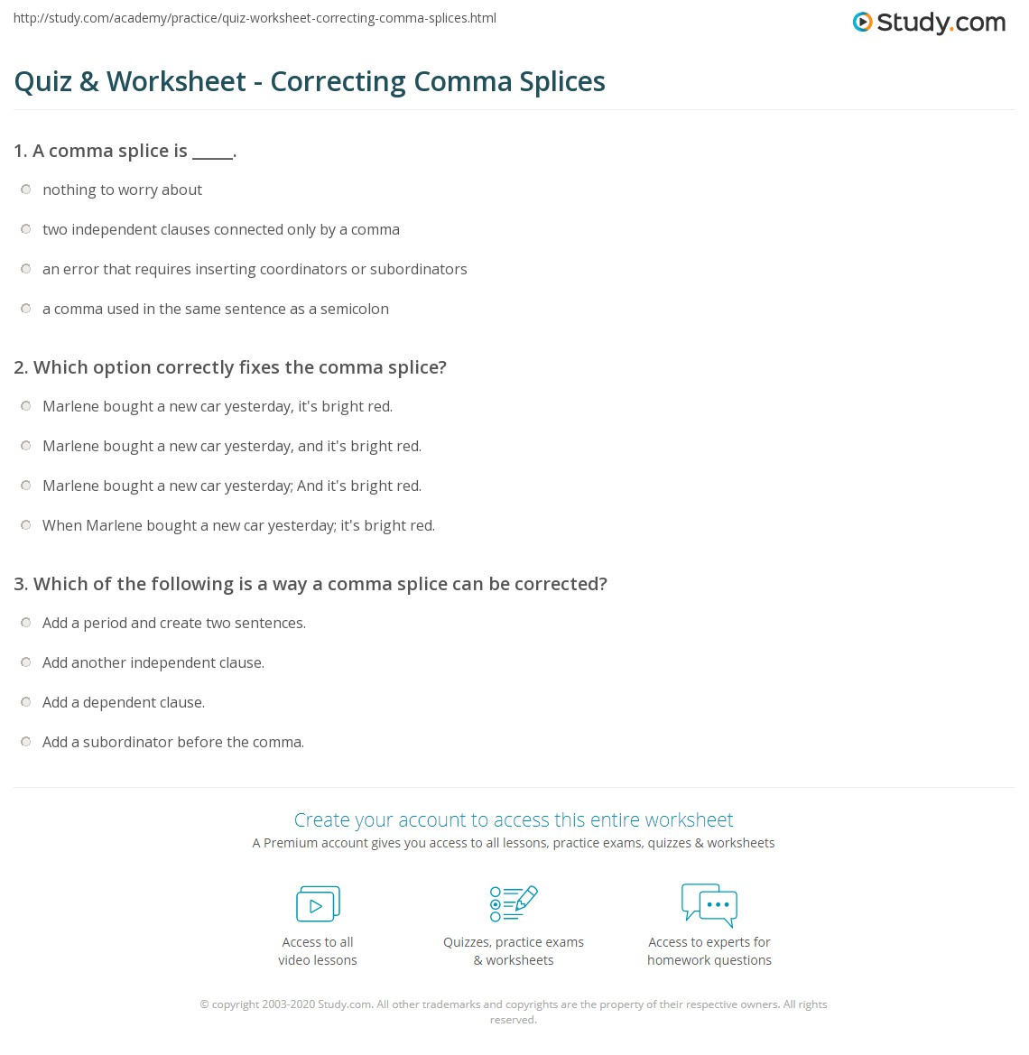 Download Ebook Comma Splice Worksheet PDF Vcon duhs edu pk