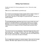 How To Start A Topic Sentence How Do You Write A Topic Sentence For