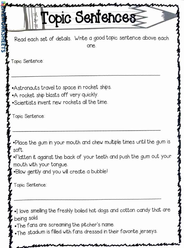 How To Write An Topic Sentence How Do You Write A Topic Sentence For