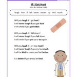 If I Get Hurt Third Sight Words Reading Comprehension Worksheet Have