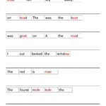 Long Sound Of O Sentences Worksheet