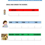 Order The Sentences Activity For Grade 1