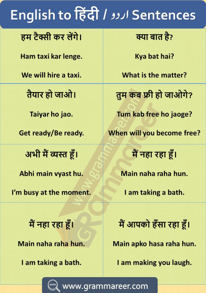 Pin On English To Hindi Sentences For Daily Use
