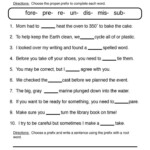 Prefix Fill In The Blank Worksheet Have Fun Teaching Suffixes