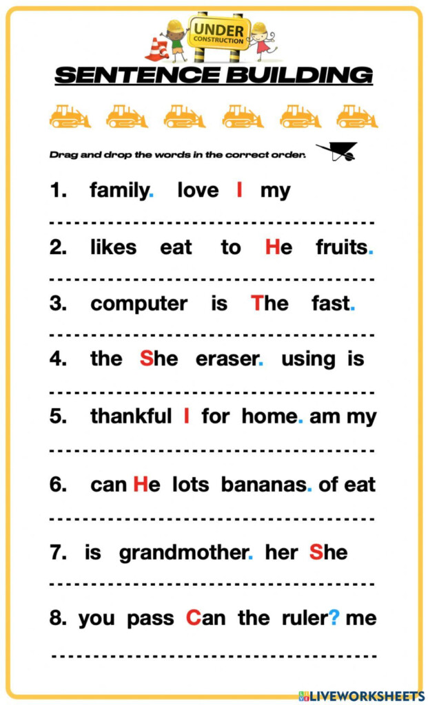 Sentence Structure Interactive Activity For Grade 3 You Can Do The 