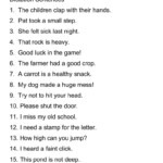 Sentences For Grade 1