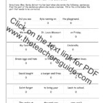 Sentences Worksheets From The Teacher s Guide
