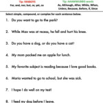 Simple Compound Complex Sentences Worksheet In Compound Complex