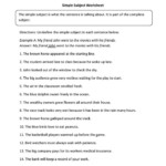 Subject And Predicate Worksheets
