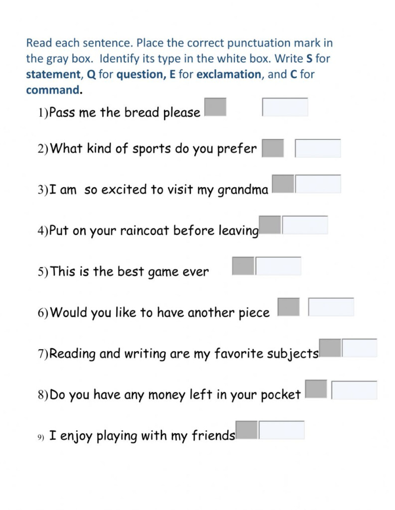 Types Of Sentences Interactive Exercise For Grade 3
