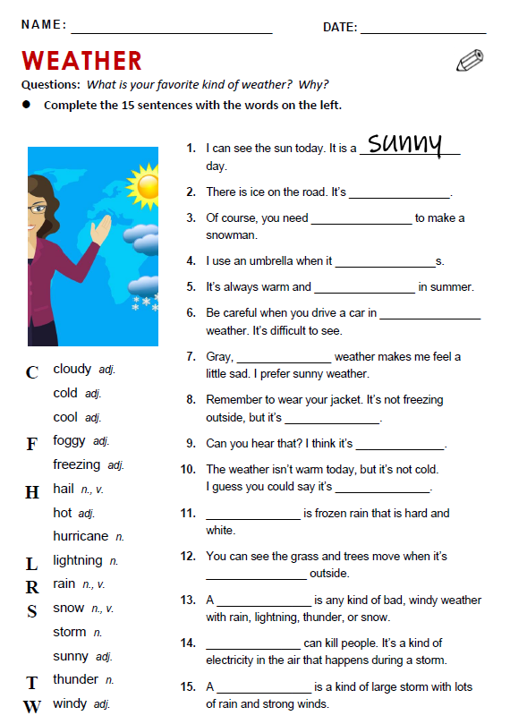 Weather All Things Topics English Language Teaching English For 