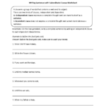 Writing Sentences With Subordinate Clauses Worksheet Sentence Writing
