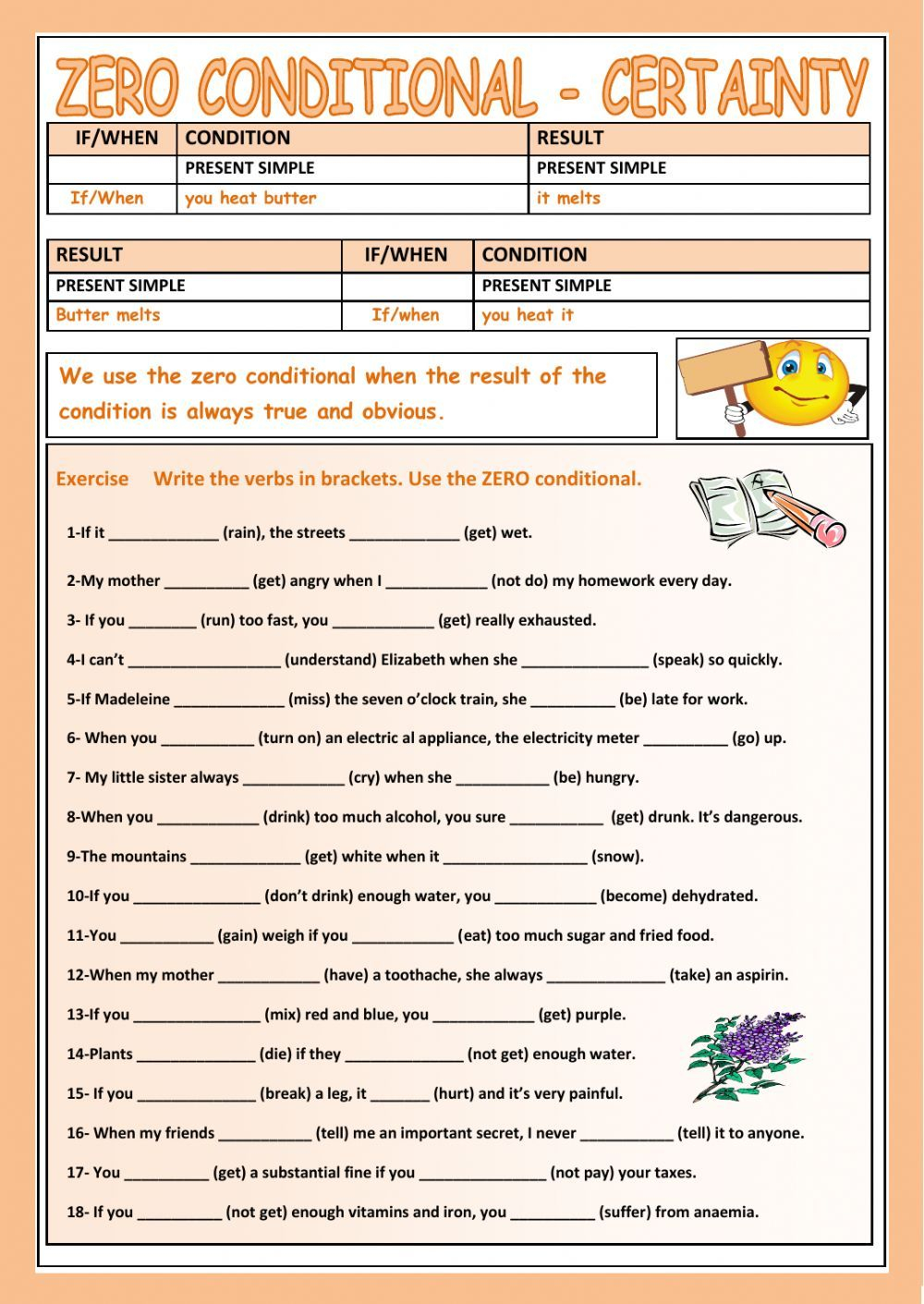Zero Conditional Interactive And Downloadable Worksheet Check Your