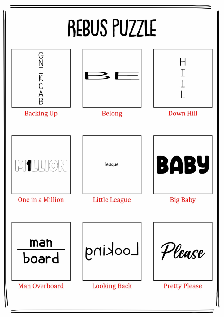 17 Rebuses Worksheets With Answers Worksheeto