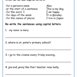 Capital Letters English Grammar Worksheet English Treasure Trove