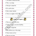 Change Into Plural singular ESL Worksheet By Abo Kerdan