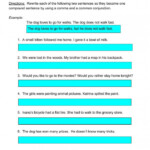 Combining Sentences Coordinating Conjunctions Worksheets 99Worksheets