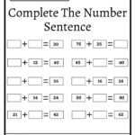 Complete The Number Sentence Worksheet FREE Download
