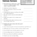 Compound Sentences Grammar Practice Grade 4 Printable Test Prep