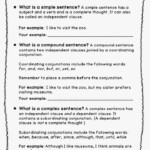 Compound Sentences Worksheet With Answers