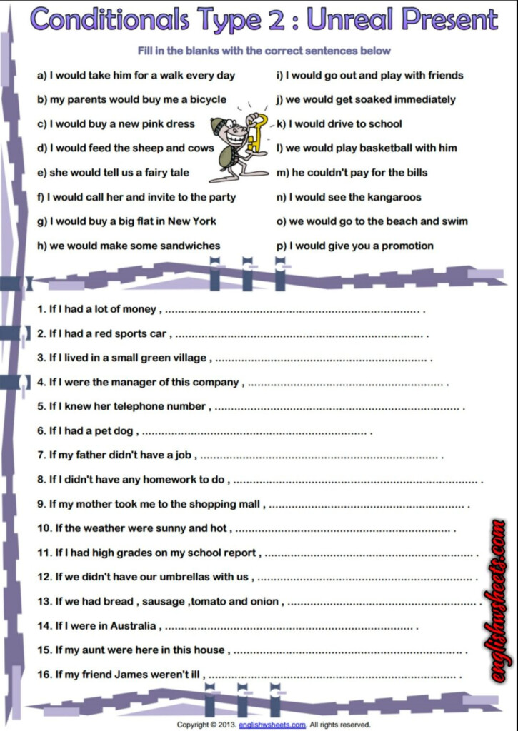Conditionals Type 2 ESL Grammar Exercises Worksheet English Teaching 