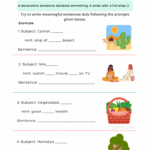 Declarative Sentence Free Printable Worksheets For Grade 1 Kidpid
