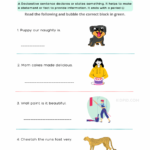 Declarative Sentence Free Printable Worksheets For Grade 1 Kidpid