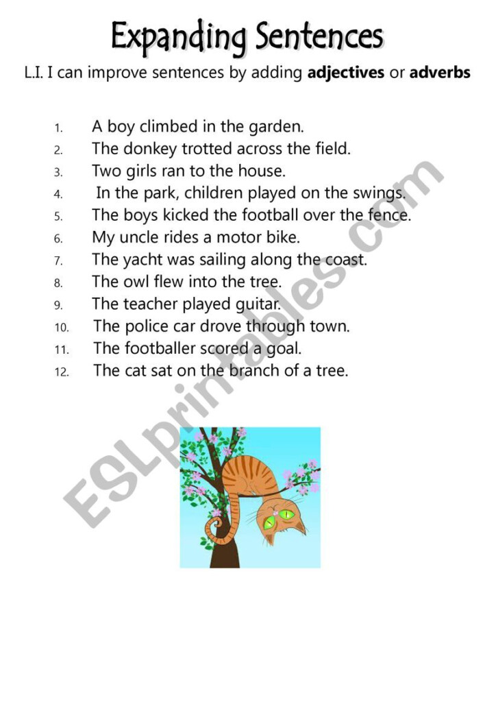 Expanding Sentences ESL Worksheet By Booster20