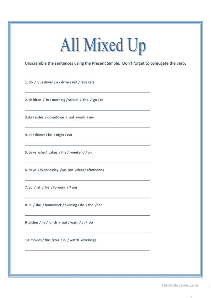 Free Printable Scrambled Sentences Worksheets Lexia s Blog