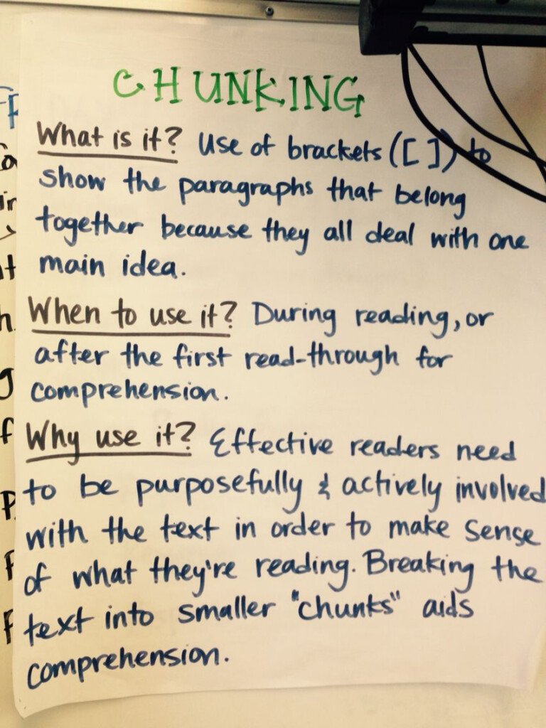 Grade 4 Chunking Reading Worksheet