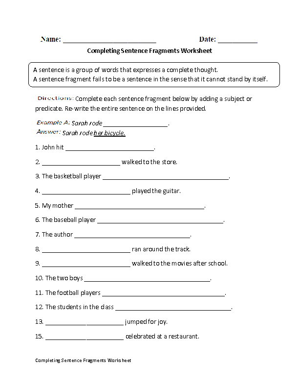 How To Identify Sentence Fragments