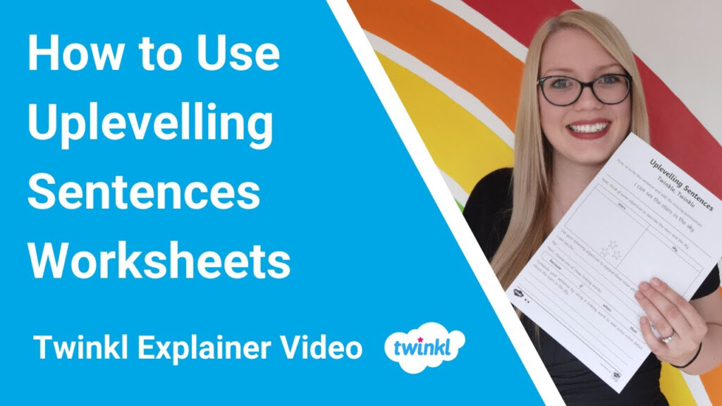 How To Use Uplevelling Sentences Worksheets YouTube