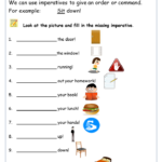 Imperatives Worksheet English Treasure Trove