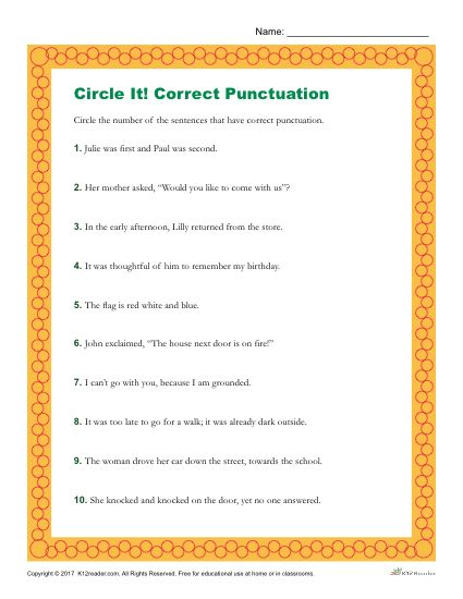 In Which Sentence Is The Punctuation Correct 