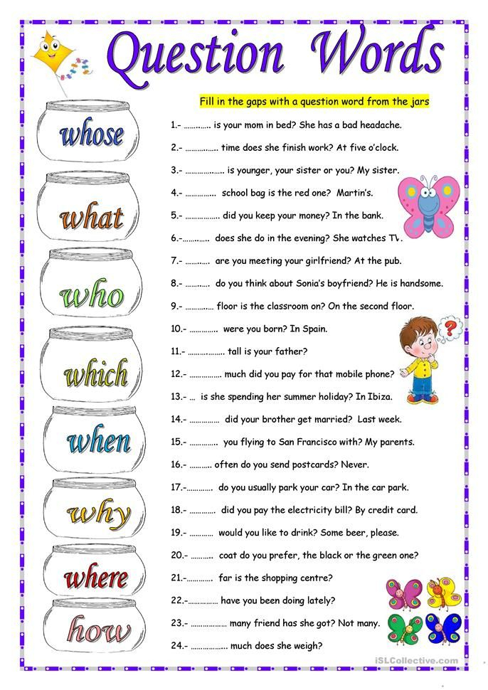 Interrogative Pronouns Worksheets Pdf With Answers Worksheets