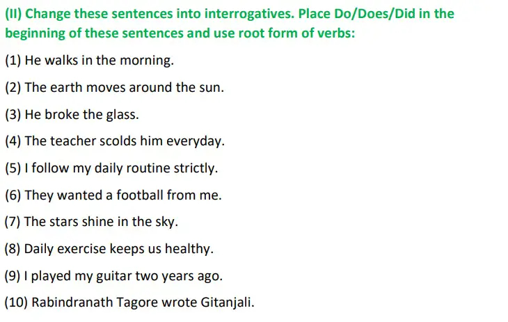 Interrogative Sentences Class 4 Worksheet Fill In The Blanks Using