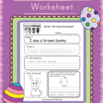 Kindergarten Easter Writing Worksheet Writing Worksheets Easter